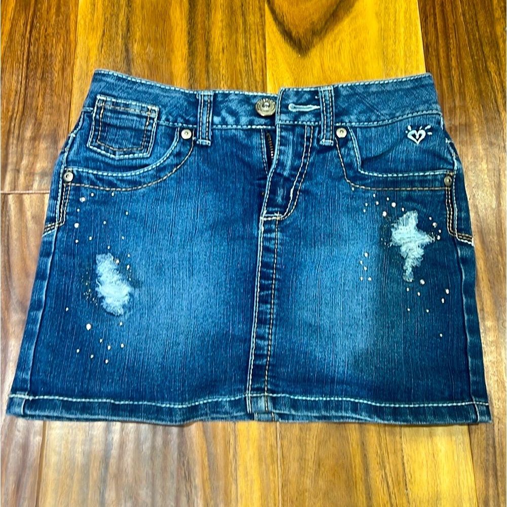 Justice Jean skirt girls